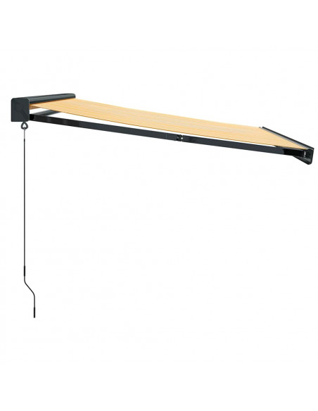 Tenda Retrattile Gialla e Bianca 3x2,5 m in Tessuto e Alluminio