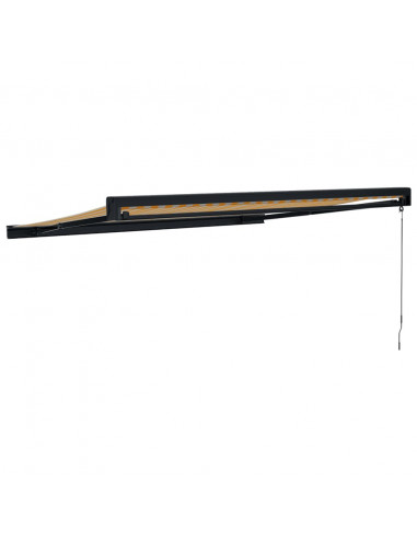 Tenda Retrattile Gialla e Bianca 3x2,5 m in Tessuto e Alluminio