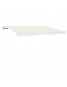 Tenda Automatica con Sensore Vento e LED 400x300 cm Crema 2