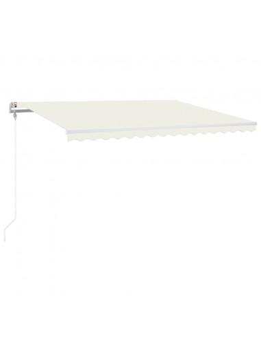 Tenda Automatica con Sensore Vento e LED 400x300 cm Crema