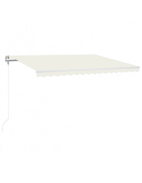 Tenda Automatica con Sensore Vento e LED 400x300 cm Crema