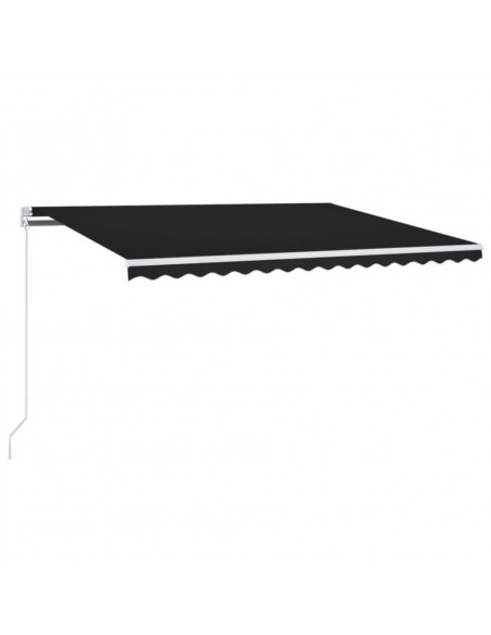 Tenda da Sole Retrattile Manuale con LED 400x300 cm Antracite