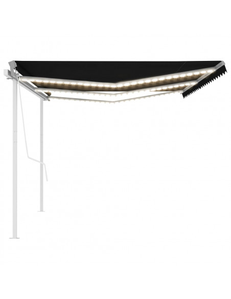 Tenda da Sole Automatica con Sensore Vento e LED 6x3m Antracite