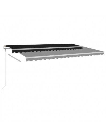 Tenda Automatica con Sensore Vento e LED 500x300 cm Antracite