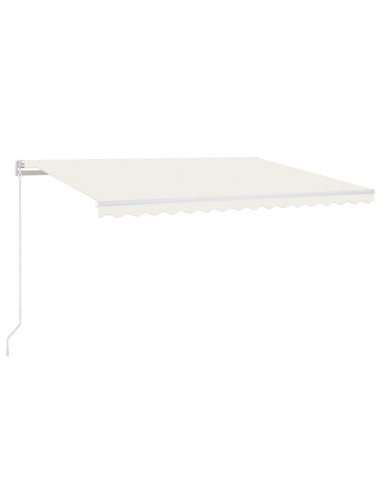 Tenda da Sole Retrattile Manuale con LED 400x300 cm Crema