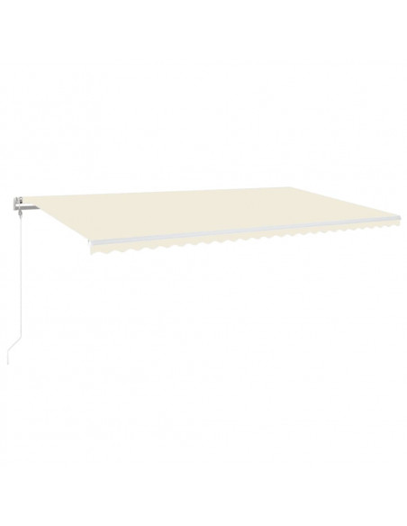 Tenda Automatica con Sensore Vento e LED 600x300 cm Crema