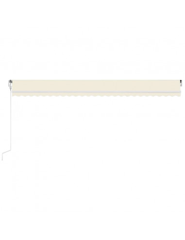 Tenda Automatica con Sensore Vento e LED 600x300 cm Crema