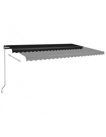 Tenda Automatica con Sensore Vento e LED 500x300 cm Antracite