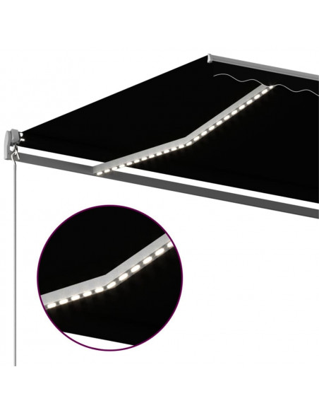 Tenda Automatica con Sensore Vento e LED 500x300 cm Antracite