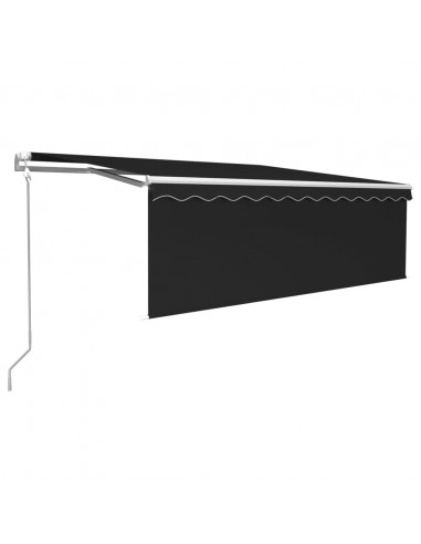 Tenda Automatica Parasole Sensore Vento e LED 4x3m Antracite