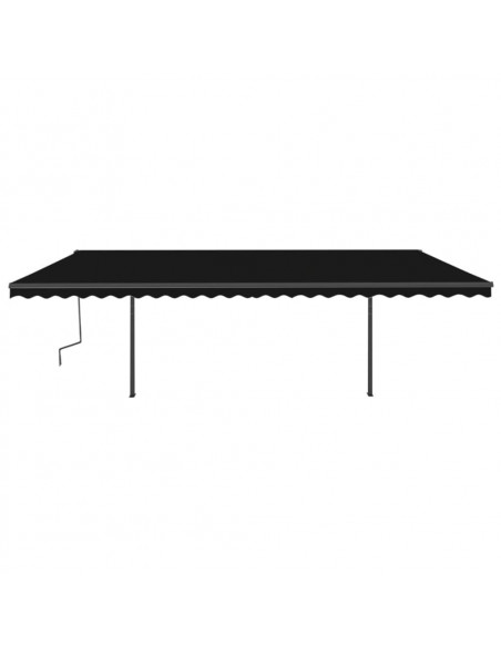 Tenda da Sole Retrattile Manuale con LED 6x3,5 m Antracite