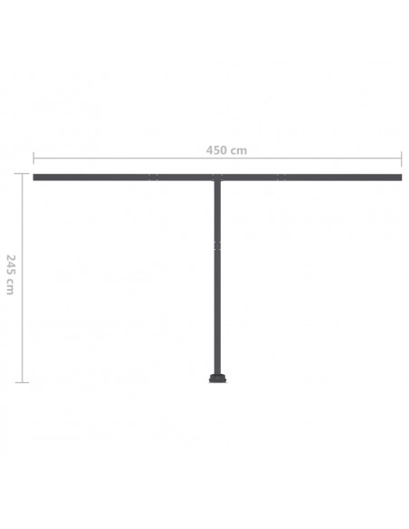 Tenda da Sole Manuale con LED 400x350 cm Arancione e Marrone