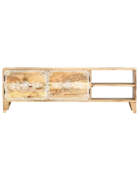 Mobile Porta TV 120x30x40 cm in Legno Massello di Mango