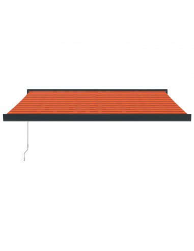 Tenda Retrattile Arancione e Marrone 3x2,5m Tessuto e Alluminio