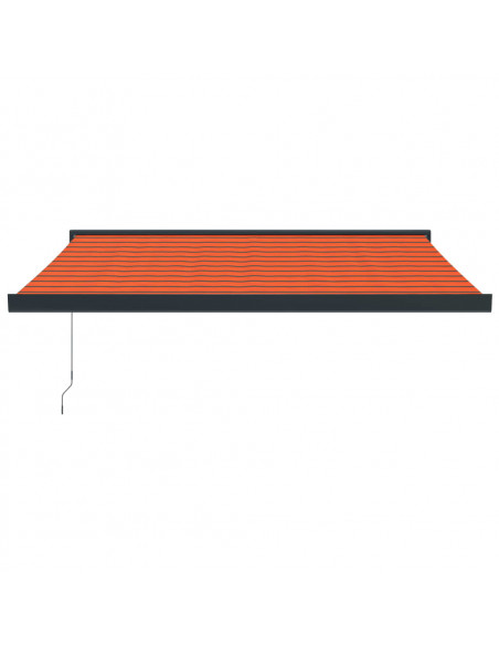 Tenda Retrattile Arancione e Marrone 3x2,5m Tessuto e Alluminio