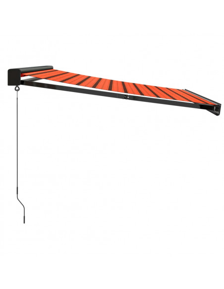 Tenda Retrattile Arancione e Marrone 3x2,5m Tessuto e Alluminio