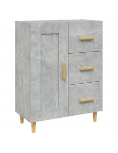 Credenza Grigio Cemento 69,5x34x90 cm in Legno Multistrato 2