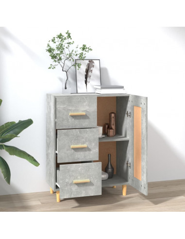 Credenza Grigio Cemento 69,5x34x90 cm in Legno Multistrato