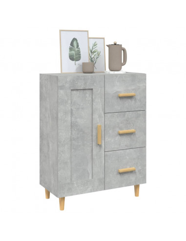 Credenza Grigio Cemento 69,5x34x90 cm in Legno Multistrato