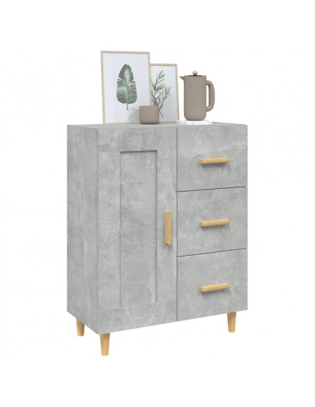 Credenza Grigio Cemento 69,5x34x90 cm in Legno Multistrato