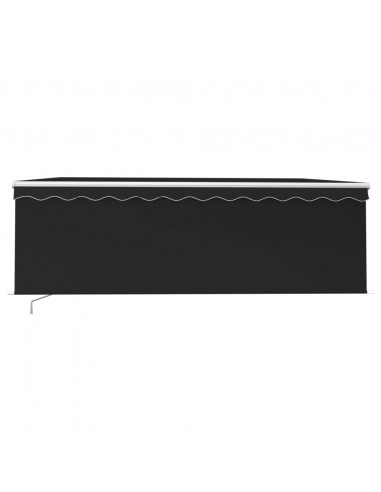 Tenda da Sole Retrattile Manuale con LED 4x3 m Antracite