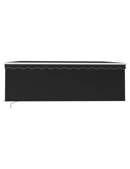 Tenda da Sole Retrattile Manuale con LED 4x3 m Antracite