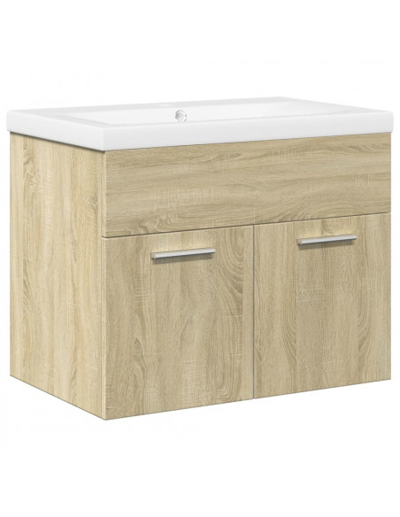 Mobile da Bagno con Lavabo Integrato Rovere Sonoma