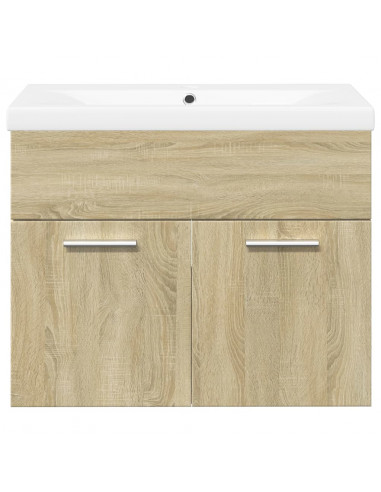 Mobile da Bagno con Lavabo Integrato Rovere Sonoma