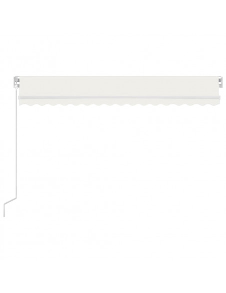 Tenda da Sole Retrattile Manuale LED 450x350 cm Crema