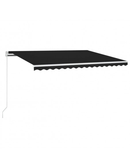 Tenda da Sole Retrattile Manuale LED 450x350 cm Antracite