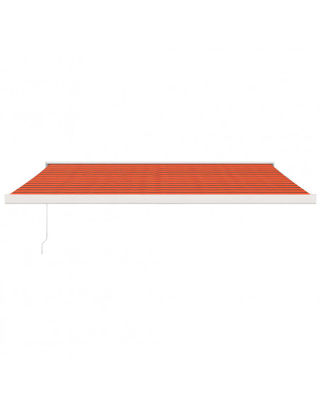 Tenda Sole Retrattile Arancione Marrone 4x3m Tessuto Alluminio