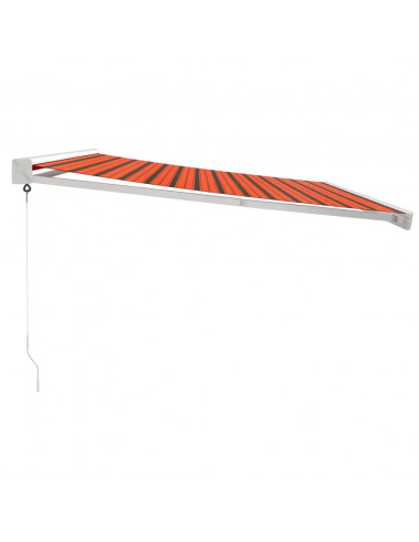 Tenda Sole Retrattile Arancione Marrone 4x3m Tessuto Alluminio