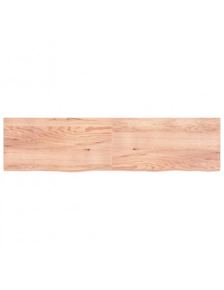 Ripiano Muro Marrone 200x50x(2-4) cm Massello Rovere Trattato