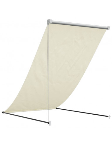 Tenda da Sole Retrattile Crema 150x150 cm in Tessuto e Acciaio