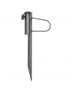 Supporti Ombrellone con Picchetti 2pz 19x42 cm Acciaio Zincato 2