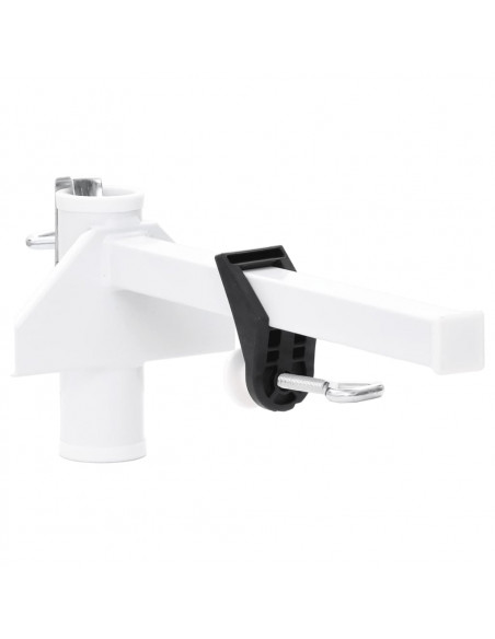 Morsetto per Ombrellone da Balcone Bianco 38 mm in Acciaio