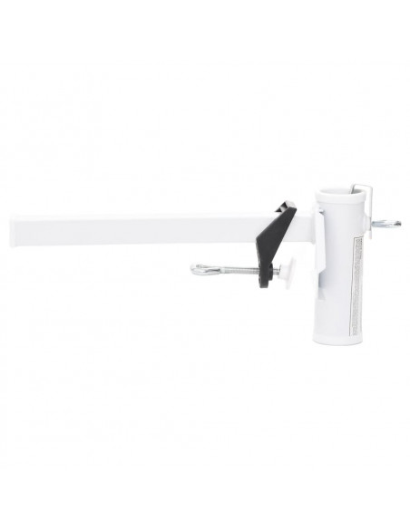 Morsetto per Ombrellone da Balcone Bianco 38 mm in Acciaio