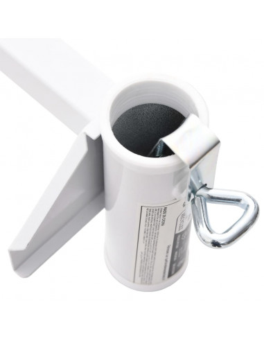 Morsetto per Ombrellone da Balcone Bianco 38 mm in Acciaio