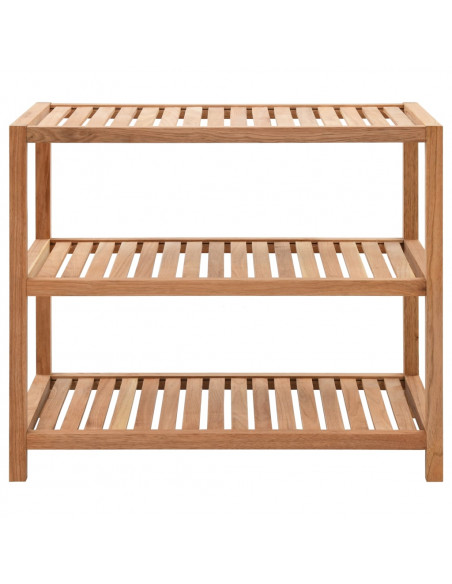 Scaffale da Bagno in Legno Massello di Noce 65x40x65 cm