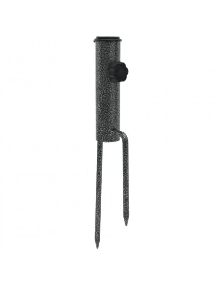 Supporti Ombrellone con Picchetti 2pz 9x35cm Acciaio Zincato
