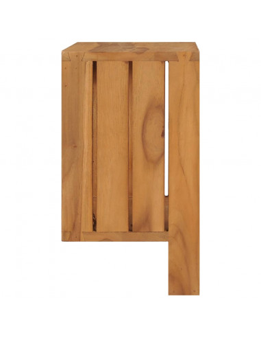 Porta Asciugamani a Parete 35x20x35 cm in Massello di Teak