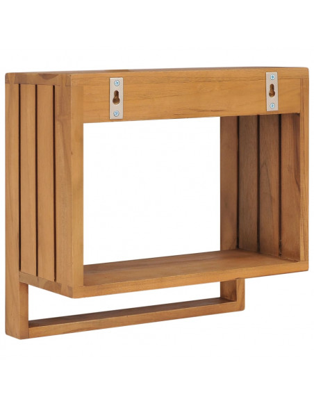 Porta Asciugamani a Parete 35x20x35 cm in Massello di Teak
