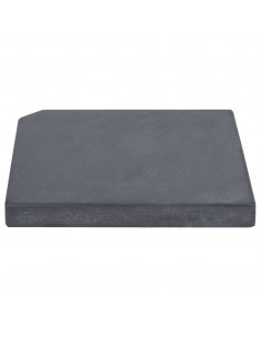 Piastra di Peso per Ombrellone Nera in Granito Quadrata 25 kg 2