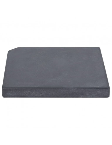 Piastra di Peso per Ombrellone Nera in Granito Quadrata 25 kg