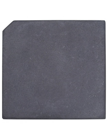 Piastra di Peso per Ombrellone Nera in Granito Quadrata 25 kg
