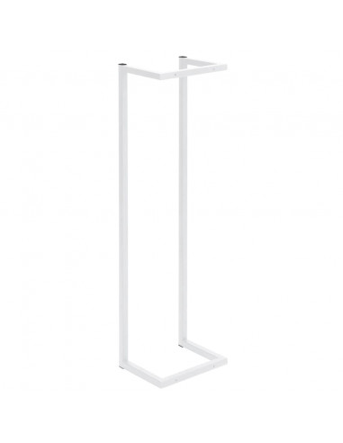 Portasciugamani Bianco 25x20x95 cm in Acciaio