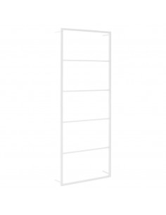 Portasciugamani Bianco 45x10x115 cm in Acciaio 2