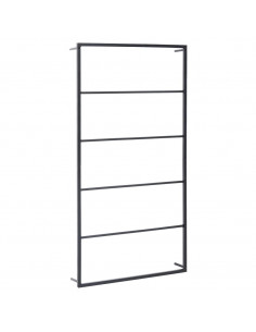 Portasciugamani Nero 60x10x116 cm in Acciaio 2