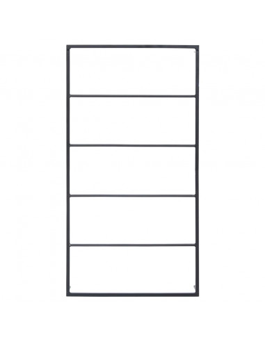 Portasciugamani Nero 60x10x116 cm in Acciaio