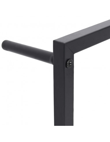 Portasciugamani Nero 60x10x116 cm in Acciaio